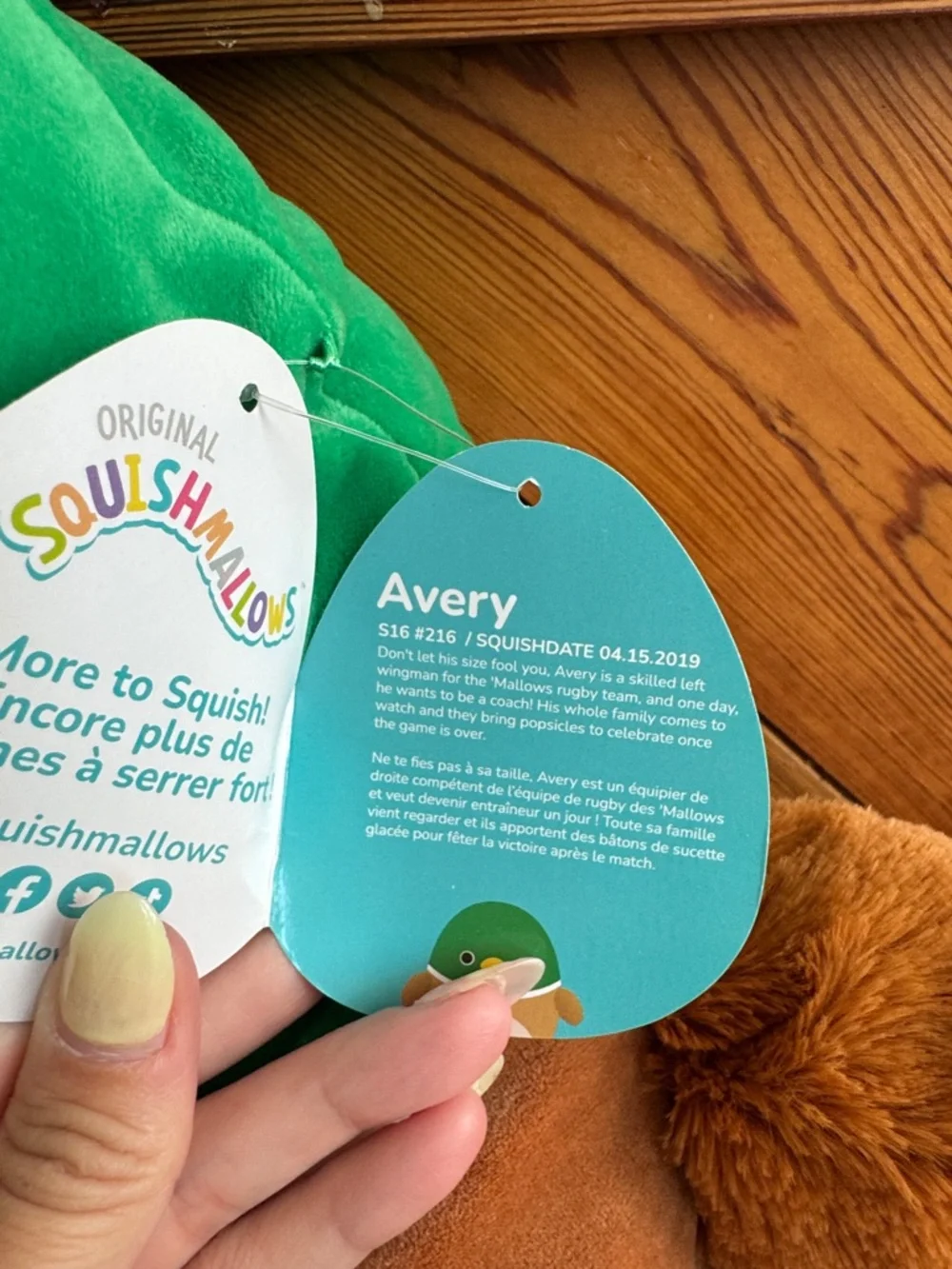 Squishmallows Avery Duck Plush - Picture 3 of 3